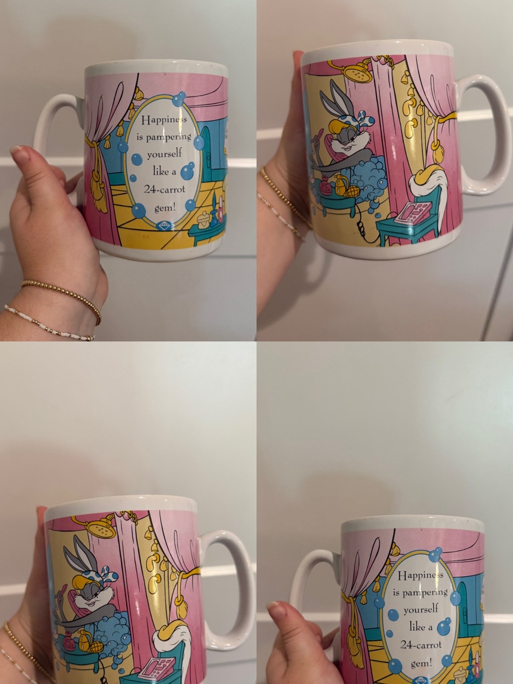 Warner Bros. Pink Bunny Cartoon Ceramic Mug